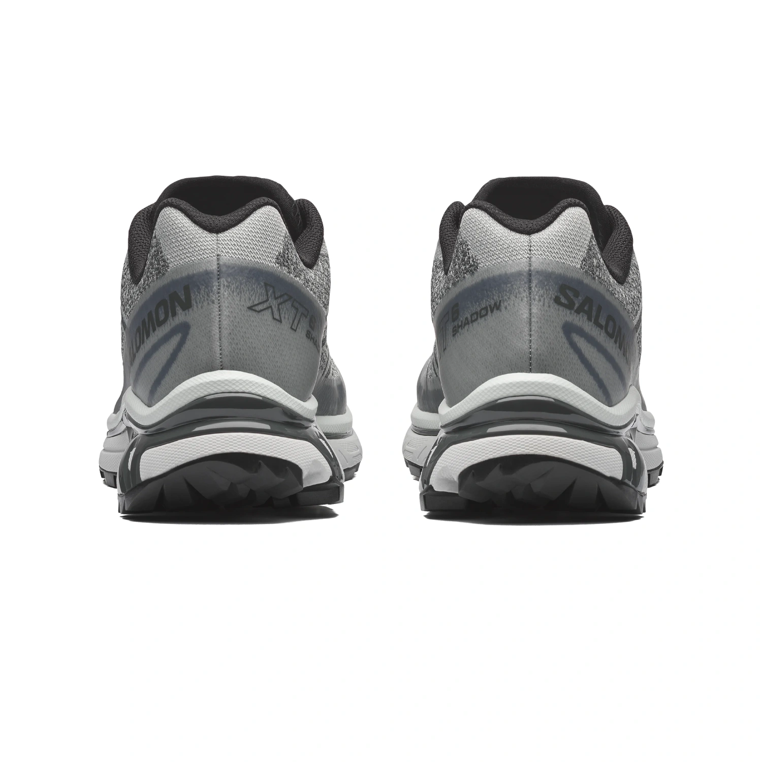 Salomon XT-6 Shadow Wrought Iron/Urban Chic/Clearly Aqua back view in a white background