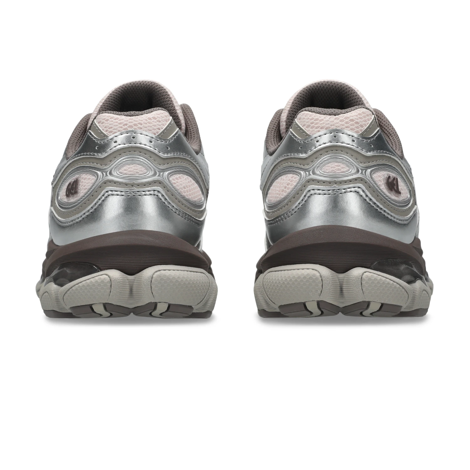 Asics GEL-NYC 2.0 Pink Cloud/Pure Silver back view in a white background