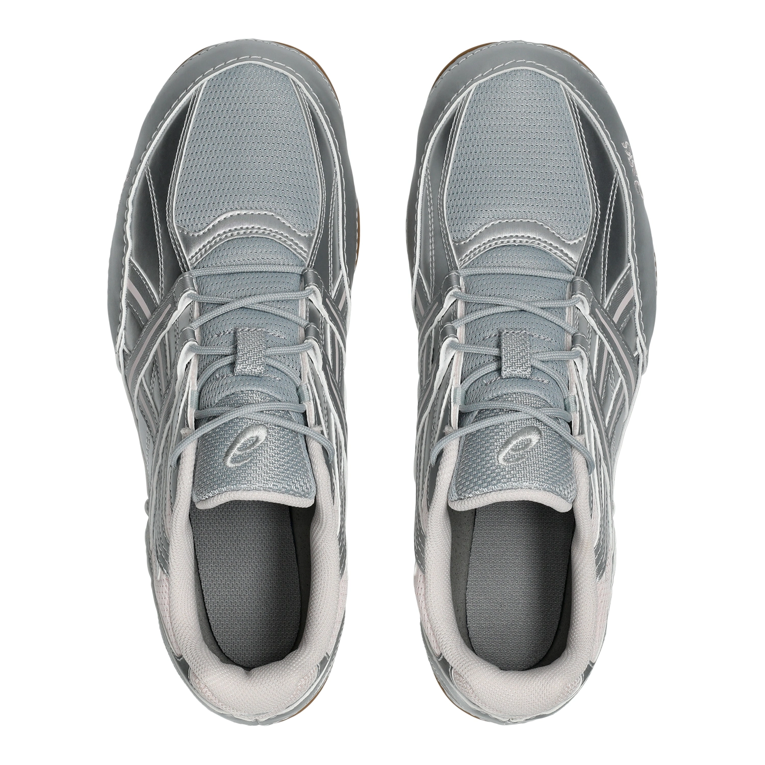 Asics Hypersync Piedmont Grey/Pink Cloud top view in a white background