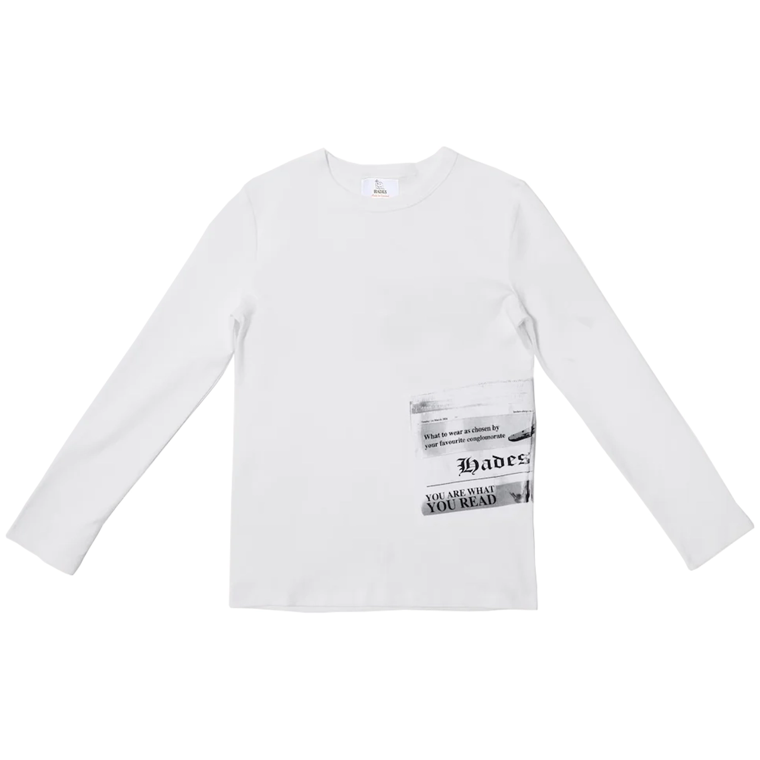Hades Wool Hades News Top White in a white background