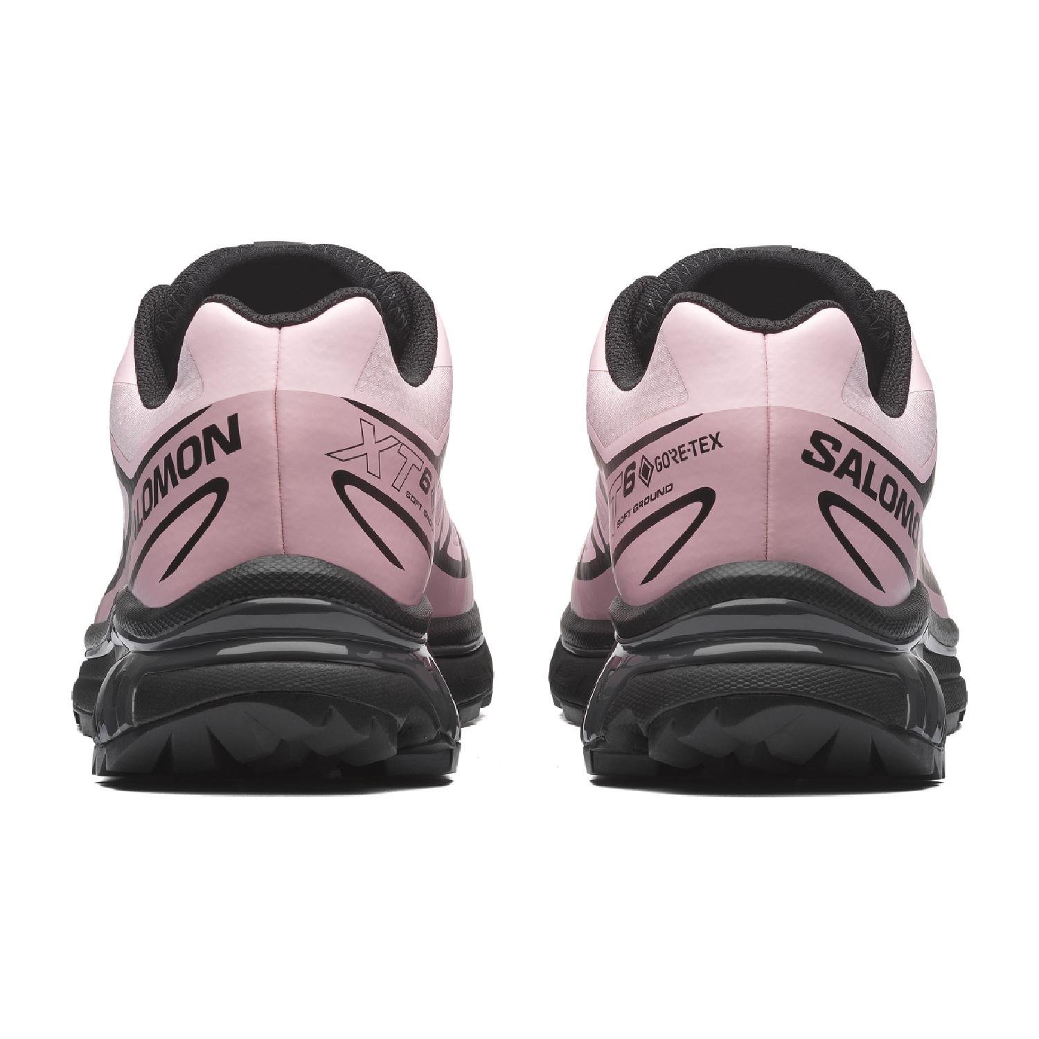 Salomon XT-6 GTX Black/Icy Pink/Dawn Pink Back View