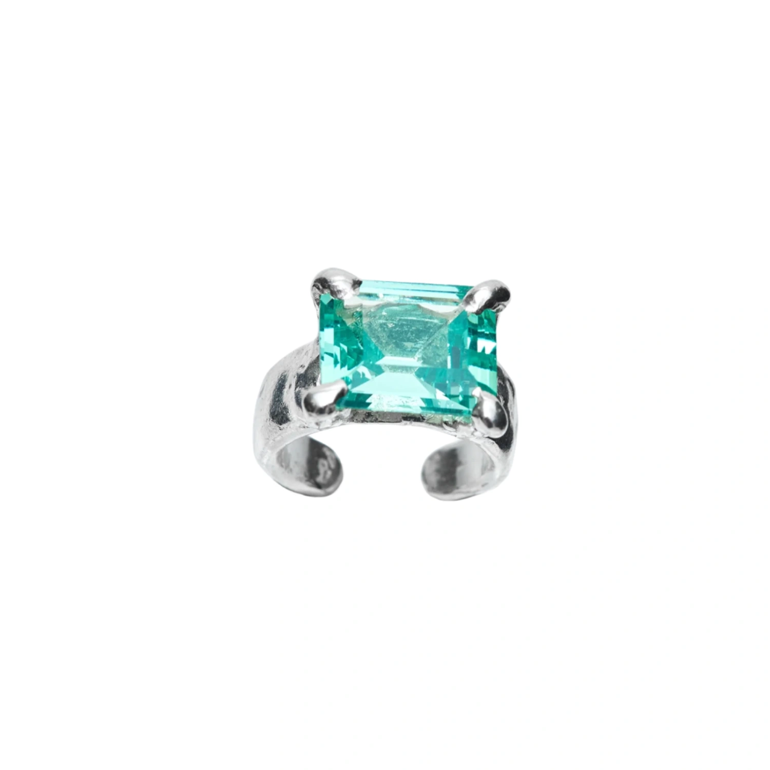 Simuero Amalia Toe Ring Green front view in a white background