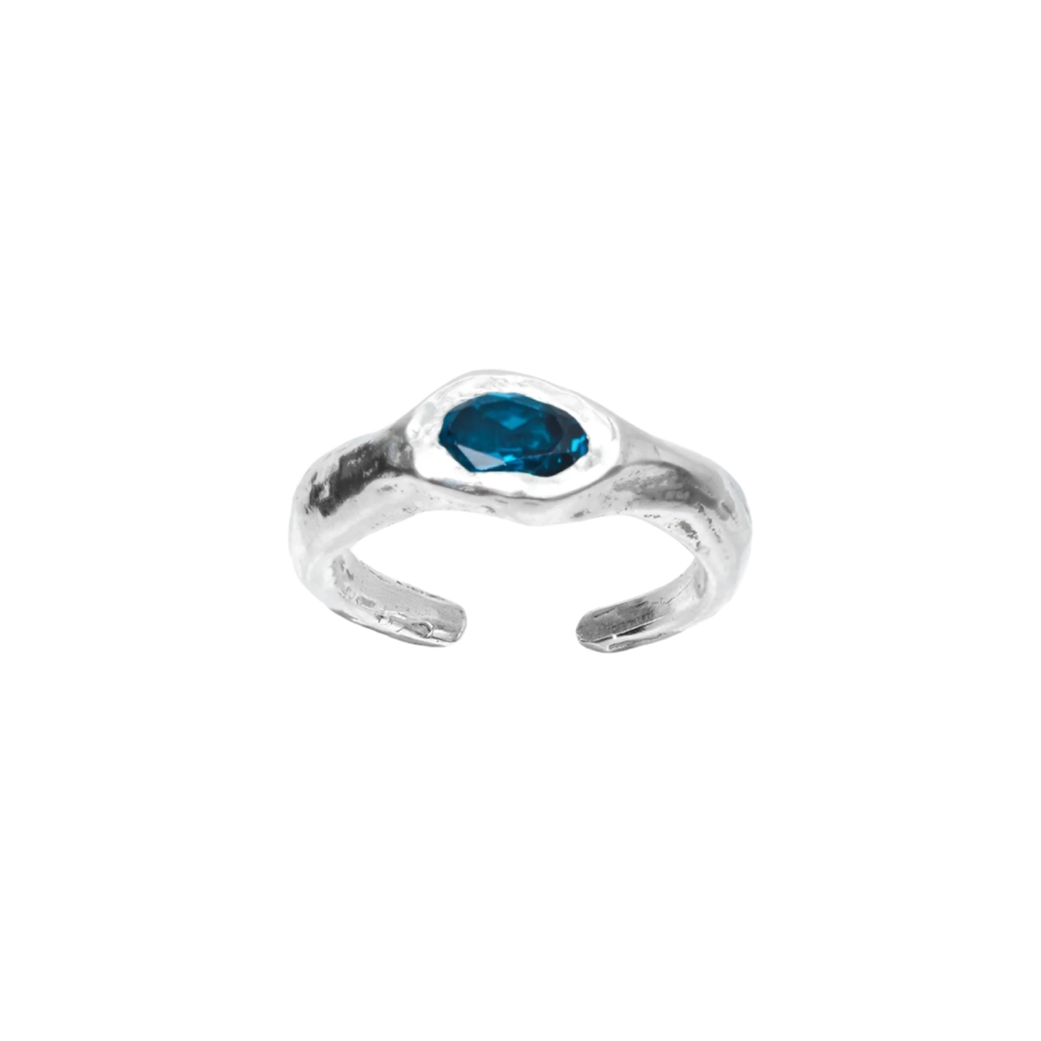 Simuero Faro Toe Ring Blue in a white background