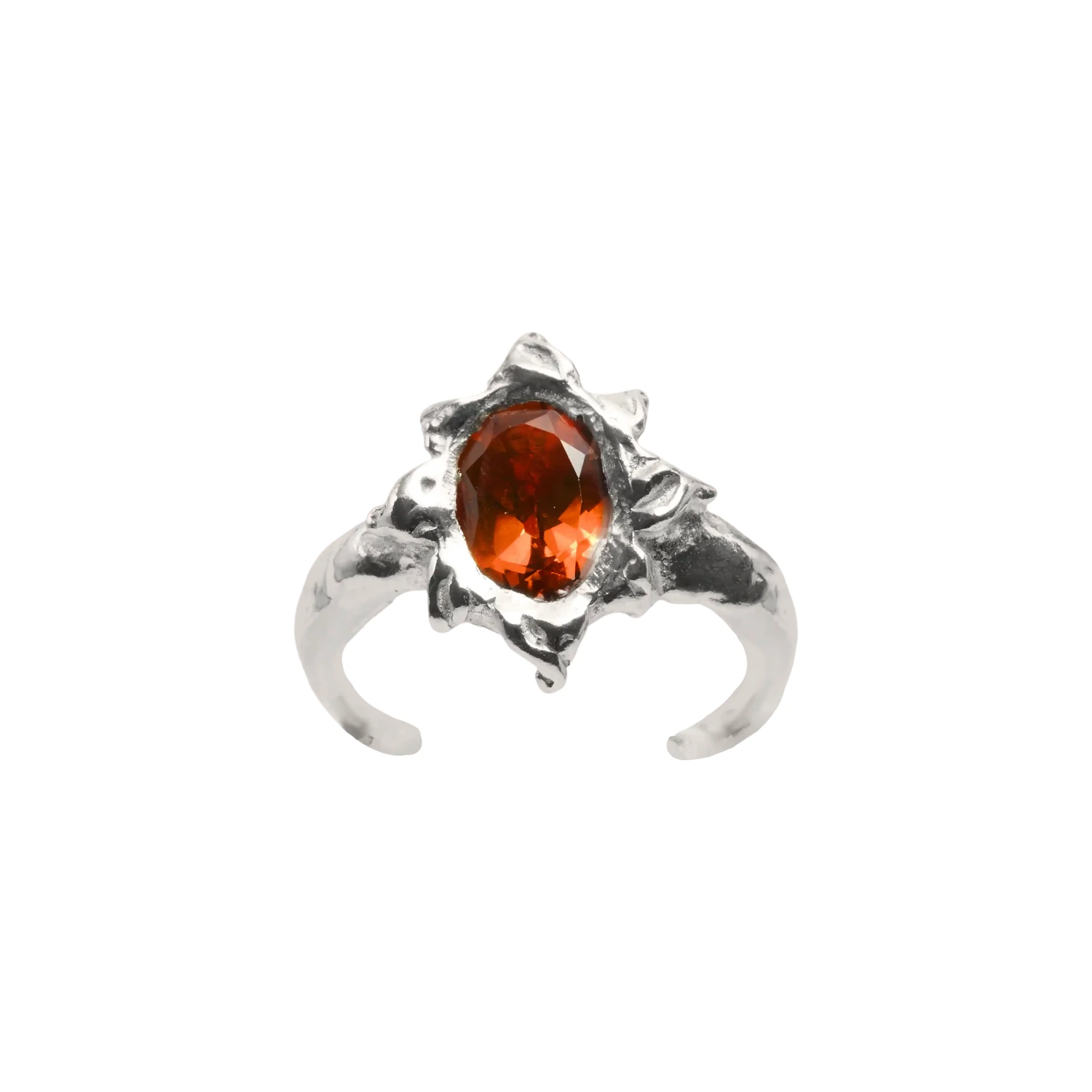 Simuero Soleil Toe Ring Silver in a white background