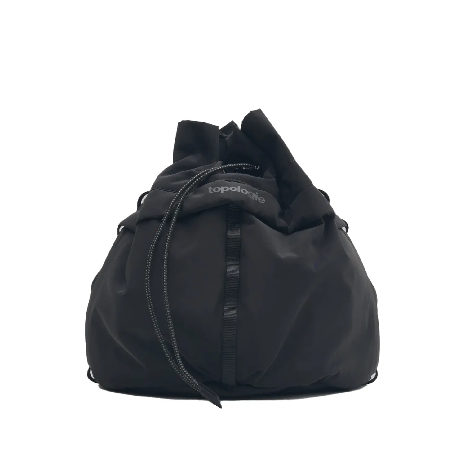 Topologie Cargo Bucket Medium Black Tech Sateen front view in a white background