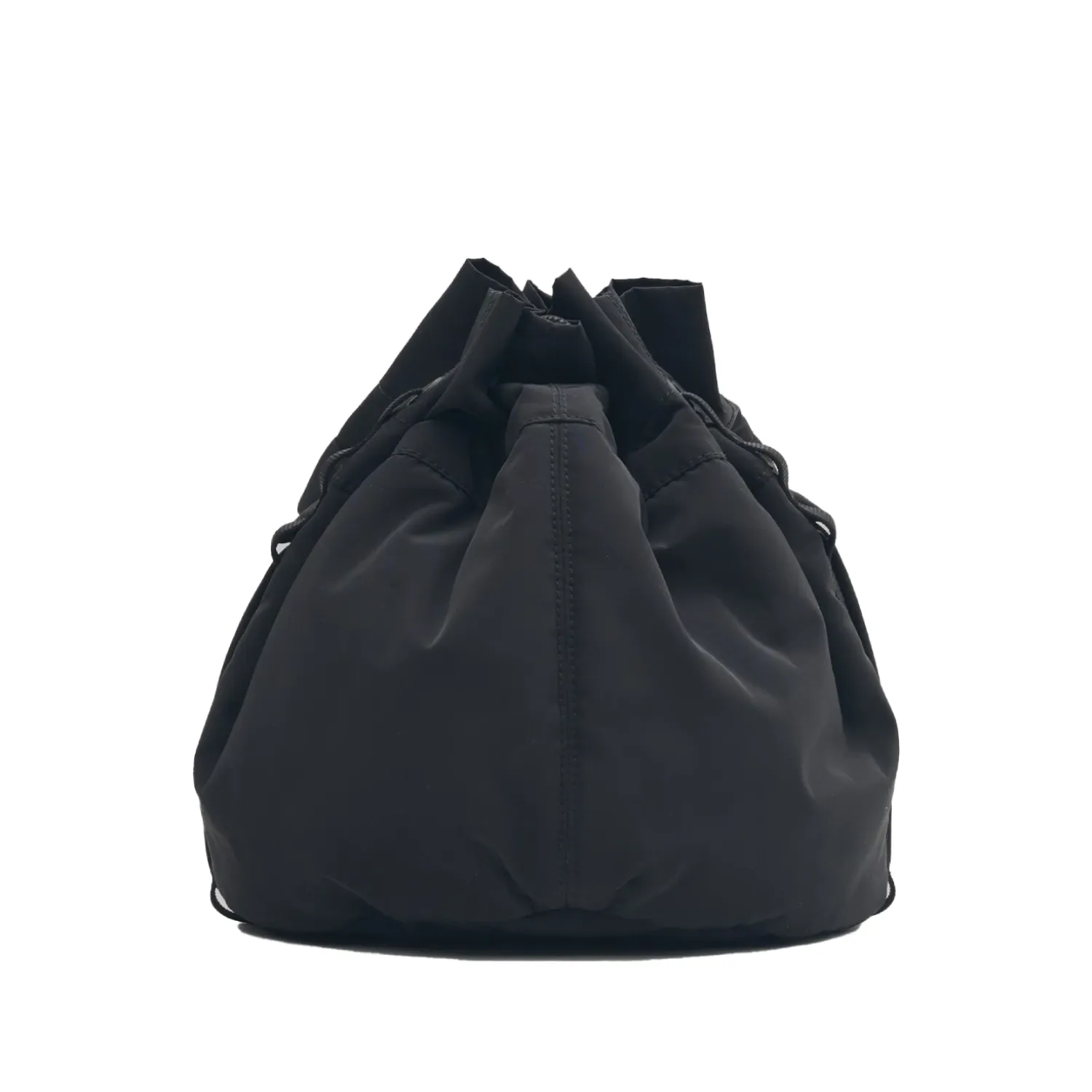 Topologie Cargo Bucket Medium Black Tech Sateen back view in a white background